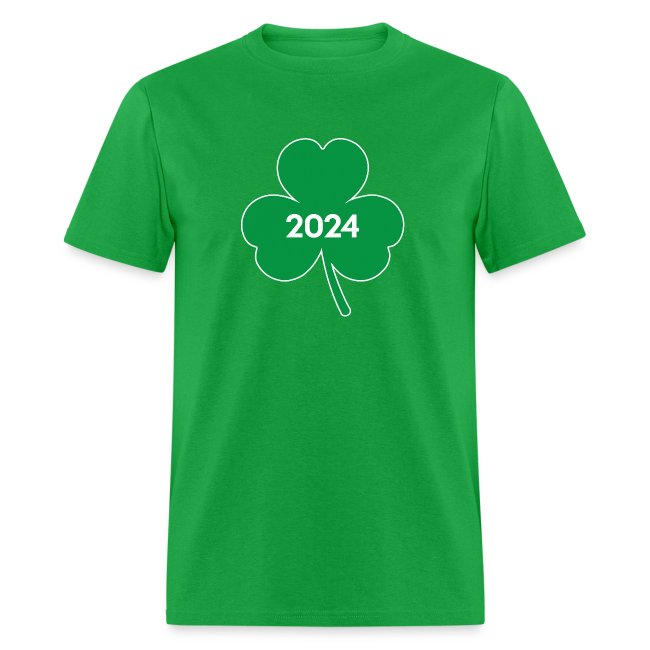 St. Patrick's Day 2024 shamrock green t-shirt design.