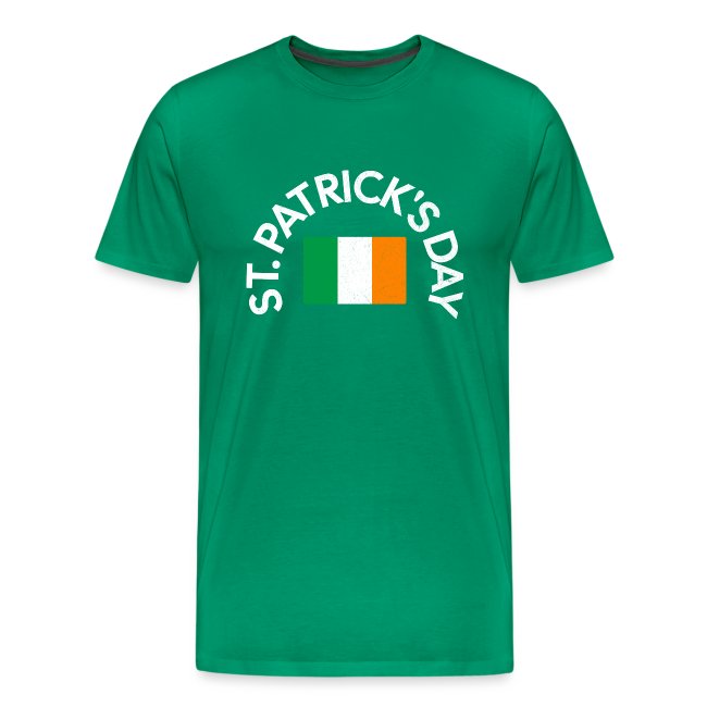 St. Patrick's Day Irish flag green t-shirt.