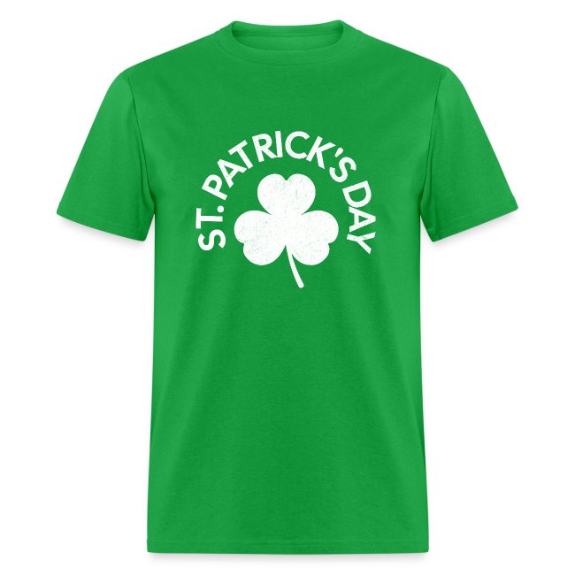 St. Patrick's Day bold shamrock green t-shirt design.