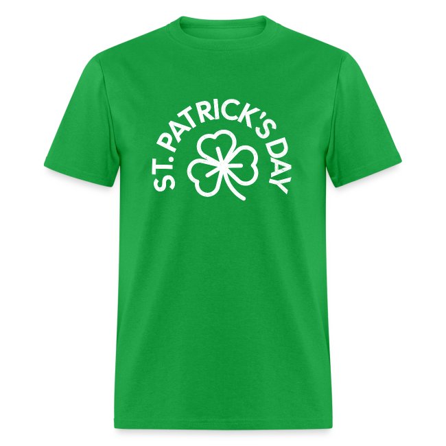 St. Patrick's Day shamrock green t-shirt.
