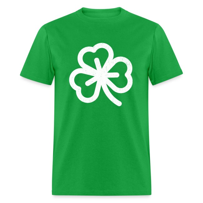 St. Patrick's Day styled shamrock green t-shirt.